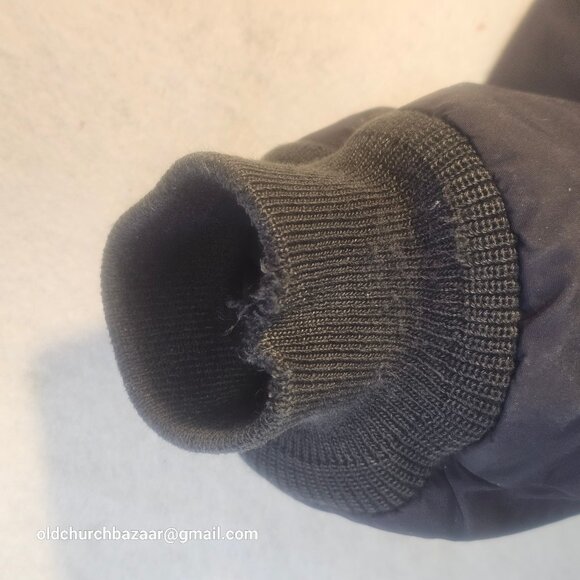 LL Bean Men's navy black Fleece Lined Warm Up winter jacket-super warm size L - Picture 12 of 15